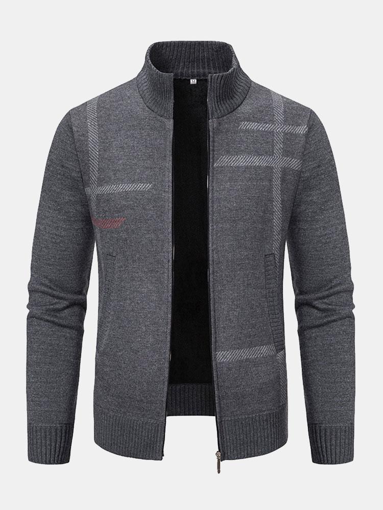 Sten | Herren Strickjacke mit Stehkragen