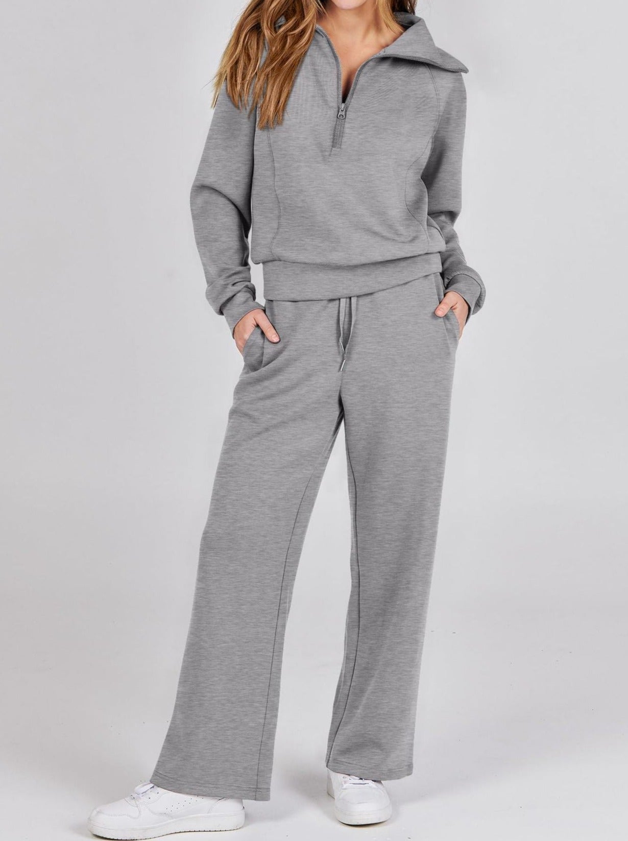 Genzie | Trendy Zip und Relax Set Outfit