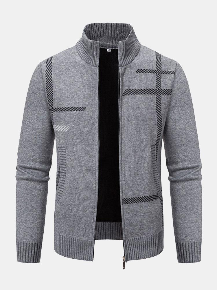 Sten | Herren Strickjacke mit Stehkragen