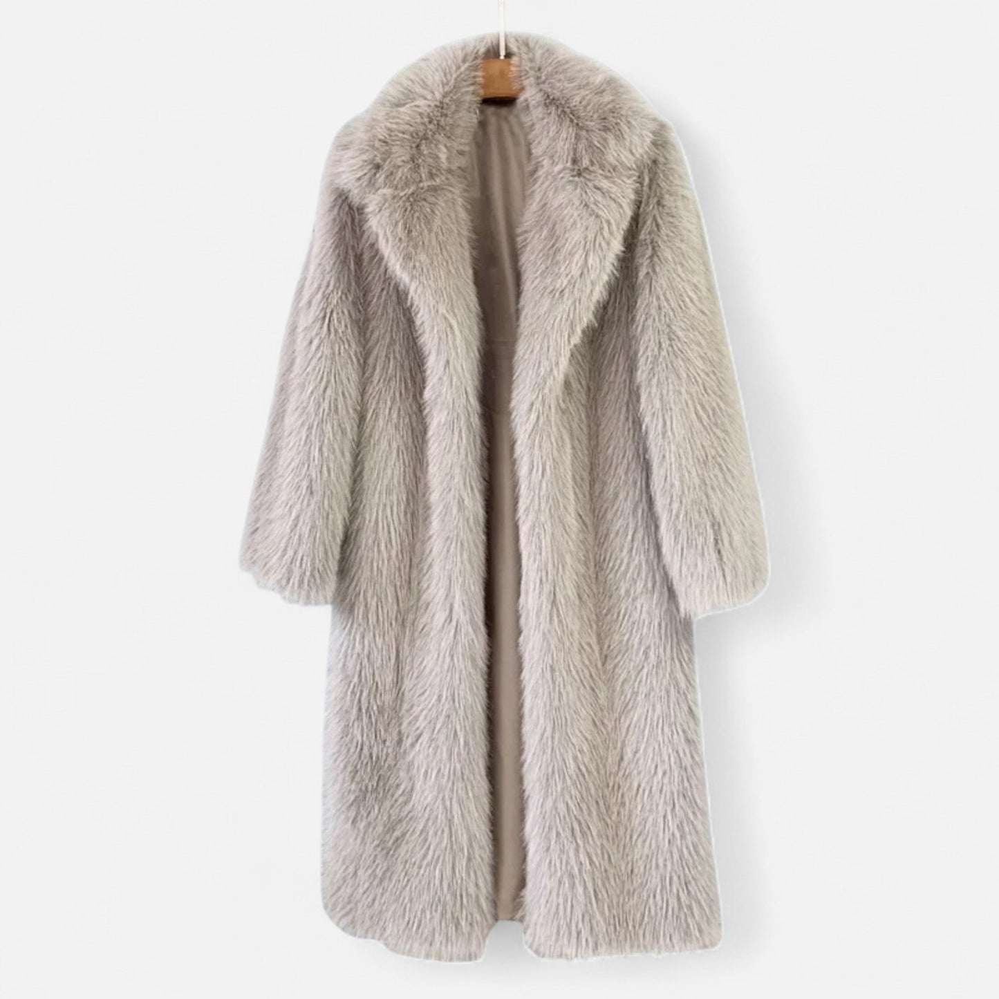 Damen Langer Faux-Fur Mantel | Eleganter Winter-Überwurf mit Kuschelfaktor