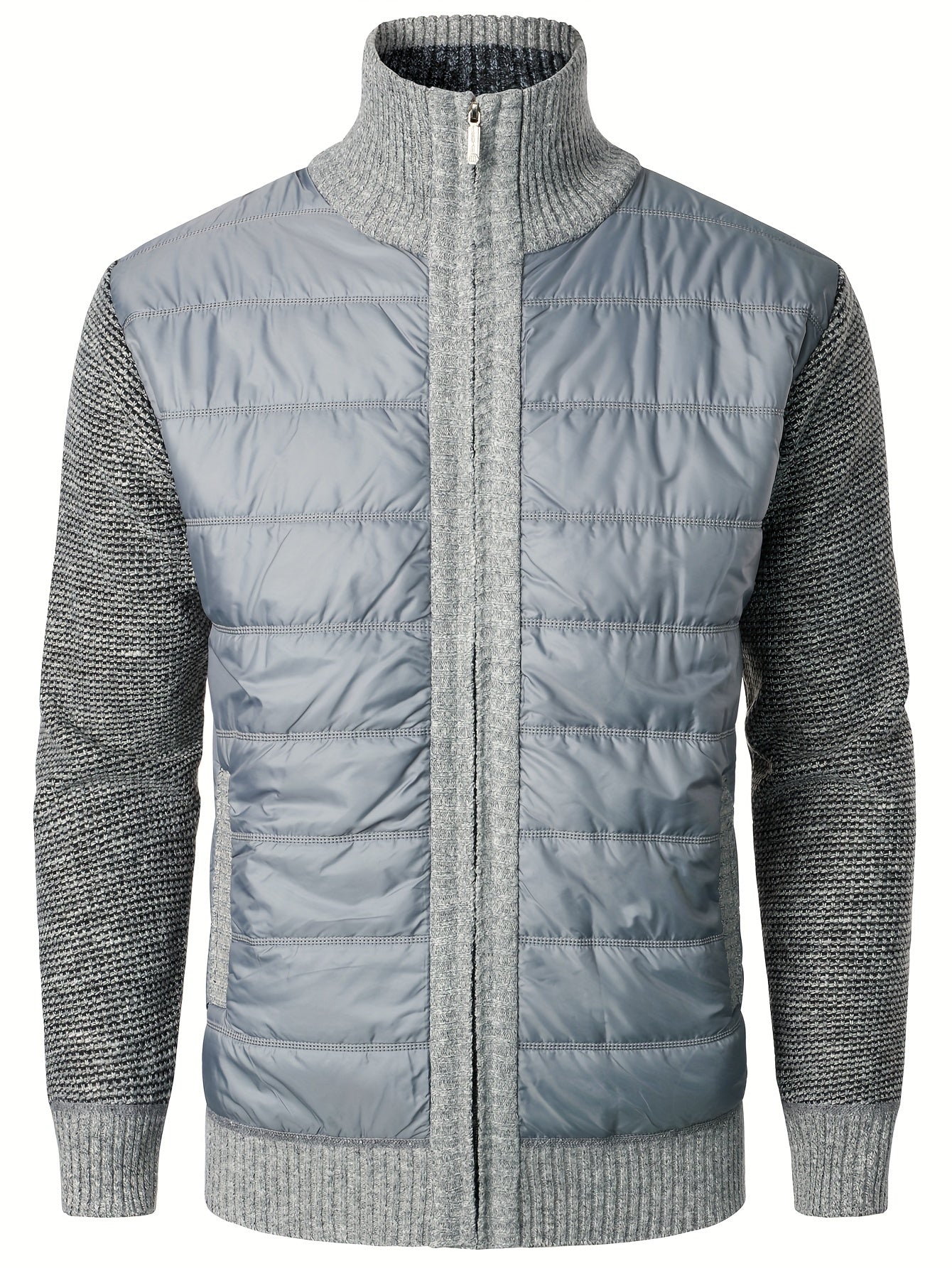 Bertoll | Elegante Herren-Cardigan-Jacke mit Reißverschluss und Rollkragen