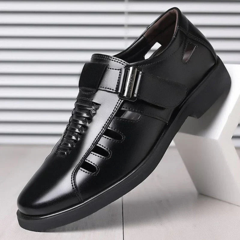 Ashby | Herren Business Monk Schuhe mit Klettverschluss – Elegante & stilvolle Halbschuhe mit Cut-Out-Design