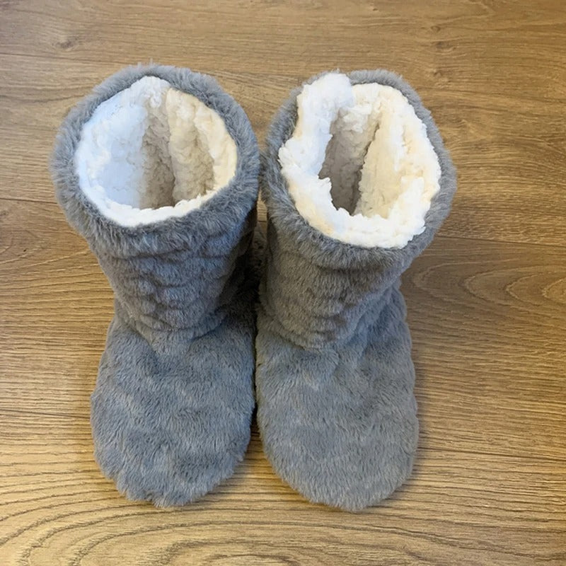 Vikki | Memory Foam Hausschuhe mit Fell und Thermofunktion in Stiefelettengröße