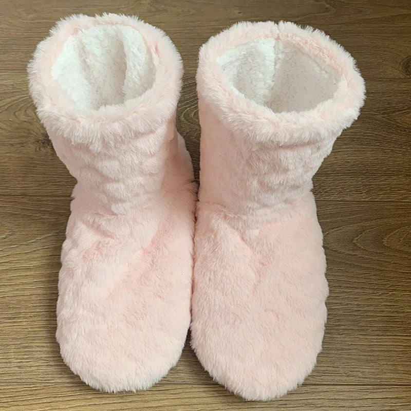 Vikki | Memory Foam Hausschuhe mit Fell und Thermofunktion in Stiefelettengröße