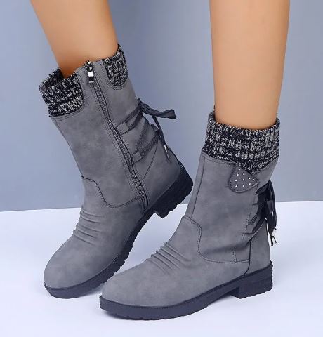 Stolzy | Damen Lederstiefel mit Reißverschluss