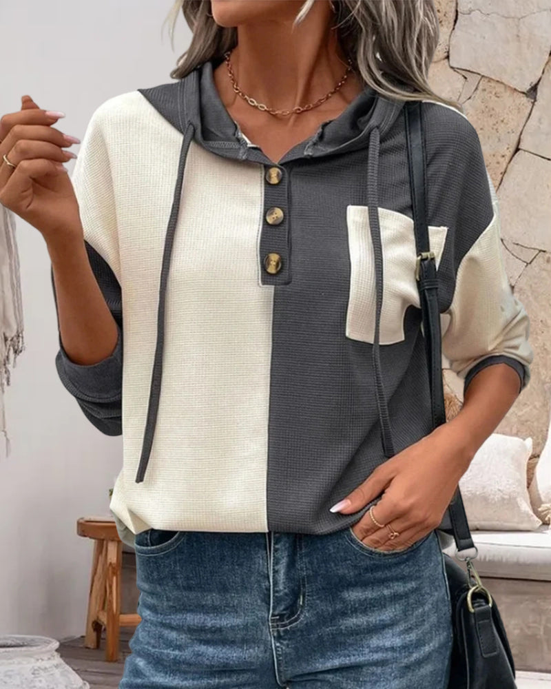 Olgana | Casual Hoodie für Damen mit Farbblock-Design