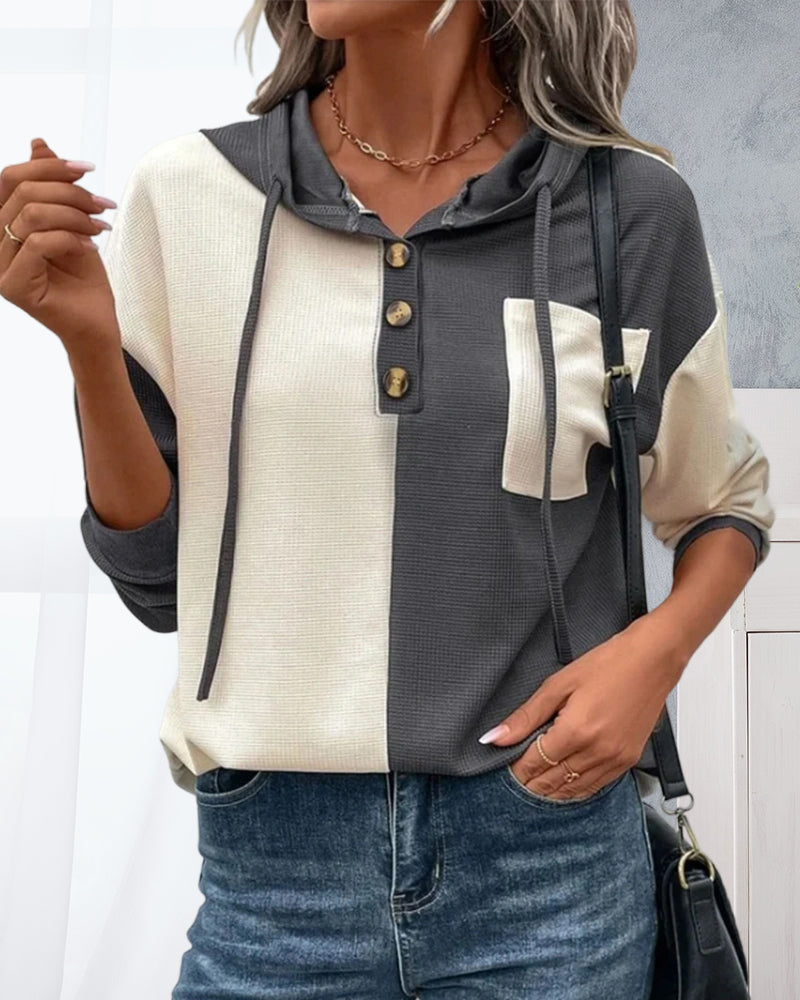 Olgana | Casual Hoodie für Damen mit Farbblock-Design