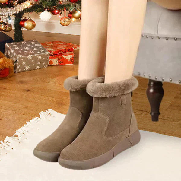 Eva-Marie | Damen Fleecegefütterte Winter Stiefel mit seitlichem Reißverschluss