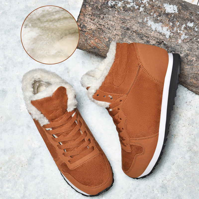 Tilda | Damen Fleecegefütterte Schnür-Winterschuhe – Orthopädische Winter Sneakers