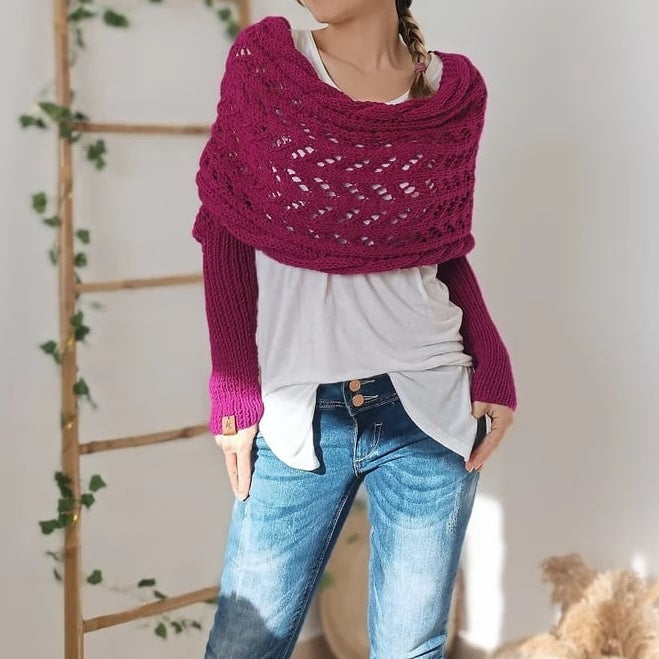 Verity | Eleganter Strickpullover mit Cut-Out & Wickeloptik