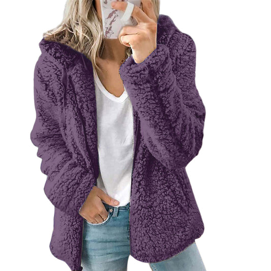 Zafrina | Warmer Teddy Fleece Plüschmantel für Damen – Locker und Gemütlich